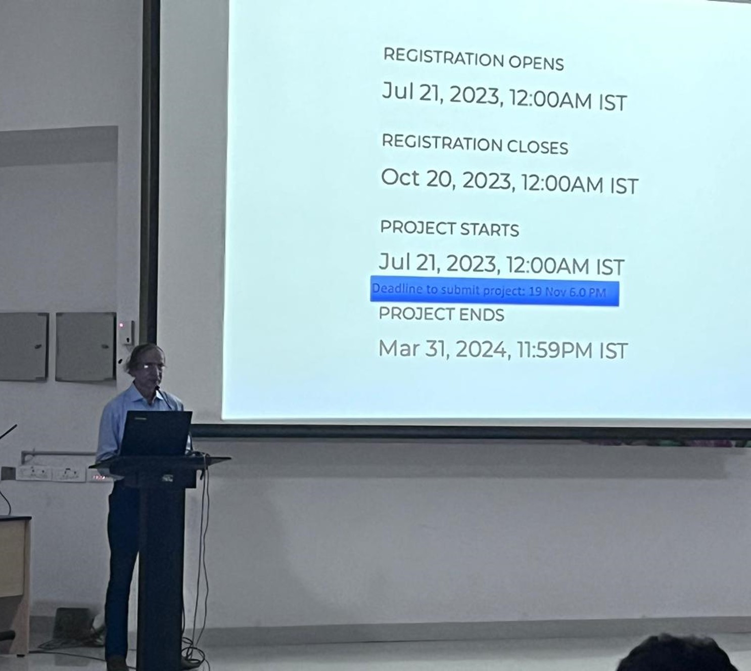 First slide